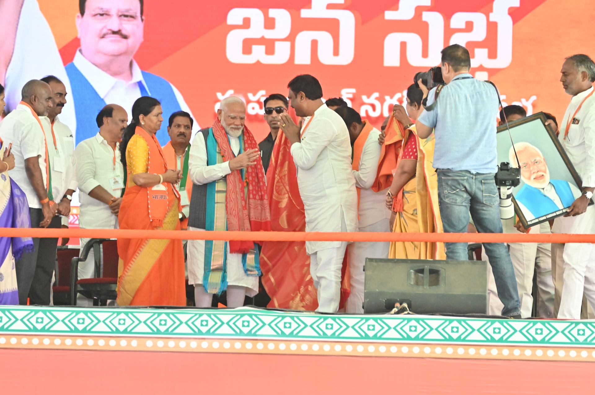 With Hon'ble Prime Minister Shri Narendra Modi at Jana Sabha