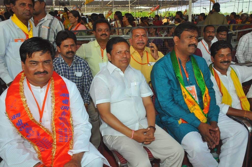 At a party gathering with senior leaders